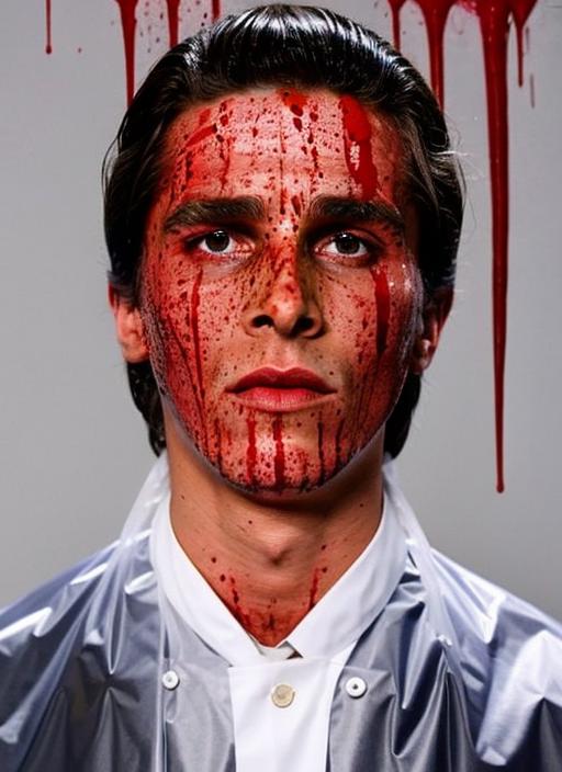 08062-354195151-, A stunning intricate full colour portrait of (man_1), blood splattered on face, plain white background_wearing a raincoat,_epi.png